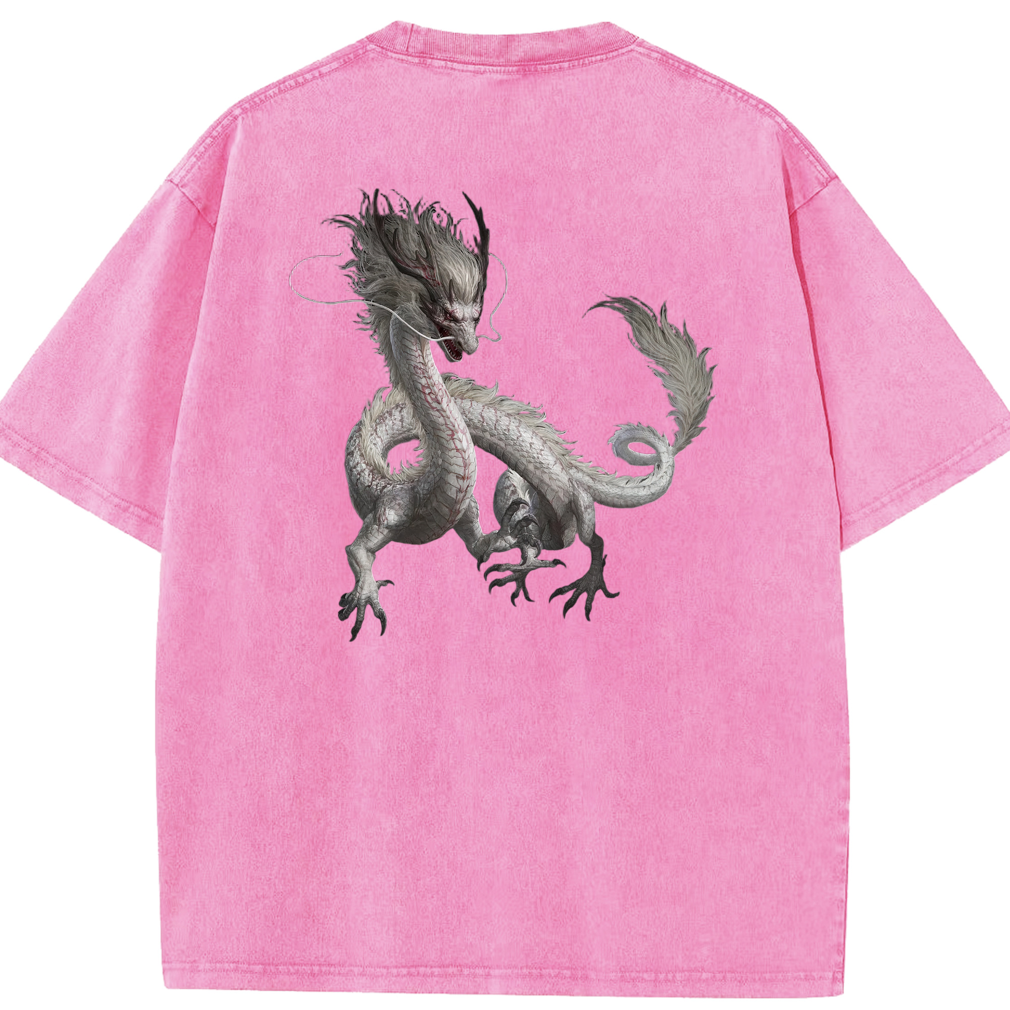 （画像用） Ne Zha 2 ナタ 魔童の大暴れ 綿100% ヴィンテージ風 半袖Tシャツ（背面プリント）